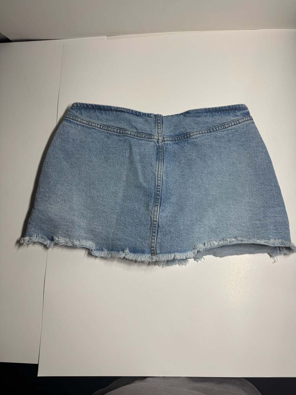 Light denim blue Denim Wrap Skirt